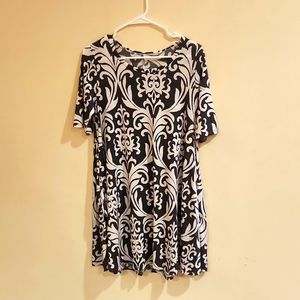 Gray/White Tunic Dress